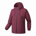 thumbnail image 4 of COSFO Solid Men Jacket Detachable Hood Zip Up Waterproof Lightweight Windbreaker Loose Long Sleeve Hiking Mountain Casual Men Coats, 4 of 4