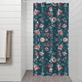 thumbnail image 2 of Pioneer Flower Floral Print Pattern Shower Curtain 36"x72" ,Bathroom Decorative Shower Curtains Set with 12 Hooks,Modern Waterproof Washable Shower Curtain, 2 of 6