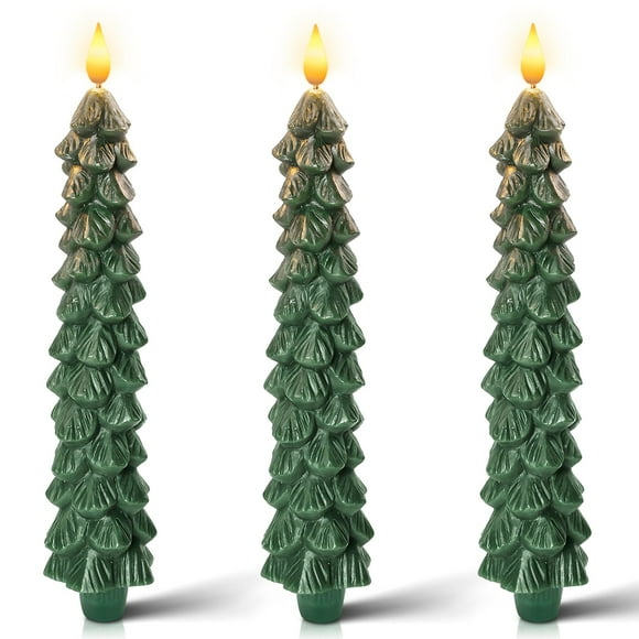 Velas sin llama para árbol de Navidad de Lamp Homemory, 24 cm, 3 unidades