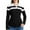 Black, variant on Telankuip Womens Striped Printed Polo Long Sleeve Tshirts Color Block Lapel V-Neck Loose Fit Workout Tops Fall Winter Rugby Button up Oversized Pullover T-Shirts Black XL