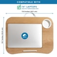 thumbnail image 3 of LapGear Cup Holder Lap Desk, Fits 14" Laptop, White Oak Woodgrain, 3 of 6