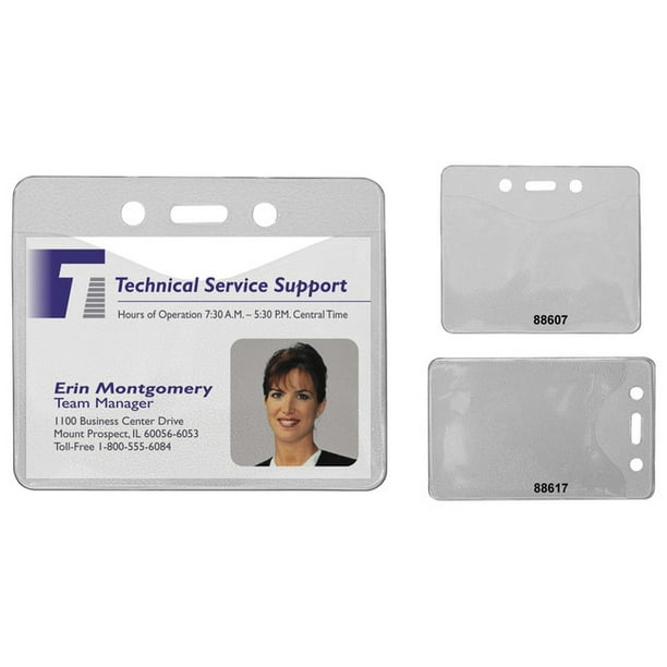 CLine Heavy Duty Badge Holders, Horizontal, 22/5 x 32/5 Inches, Pack