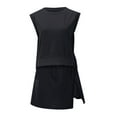 thumbnail image 6 of Women'S Shorts Suit Women'S Summer Casual Shorts Suit Sleeveless Top And Shorts Two Piece Set Comfortable Outfit For Daily Outdoor Campus Black XL, 6 of 9