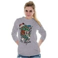 thumbnail image 4 of No Regrets Skull Snake Rose Tattoo Plus Size Long Sleeve Graphic Tee Shirt Brisco Brands 2X, 4 of 5
