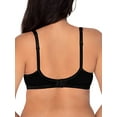 thumbnail image 5 of Fruit of the Loom Women's Cotton Stretch Extreme Comfort Bra, Black/White/Grey Heather, 36D, 5 of 7