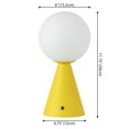 thumbnail image 5 of JONATHAN Y Macie 11.75" Modern Minimalist Globe Rechargeable/Cordless Dimmable Integrated LED Table Lamp with Touch Sensor, Yellow (Set of 2), JYL7159A-SET2, 5 of 6