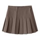 thumbnail image 1 of Gibobby faldas cargo con en la cintura para mujer Falda plisada a cuadros de cintura alta(Café, XXL), 1 of 4