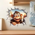 thumbnail image 1 of Adhesivos de pared 3D con dibujos animados de monos divertidos animales de PVC, 29,5 x 29,5 cm, 1 of 4