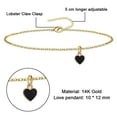 thumbnail image 3 of Stainless Steel Heart Chain Bracelets And Anklets, 3 of 5