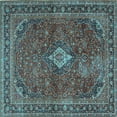 thumbnail image 1 of Ahgly Company Indoor Square Persian Light Blue Traditional Area Rugs, 5' Square, 1 of 4