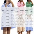 thumbnail image 2 of Zpzdpjkx Women's Striped Button Down Shirt Dress Loose 3/4 Sleeve Oversized Split Hem Casual Mini Dress, 2 of 9