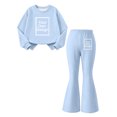 thumbnail image 6 of LvhaoGJOB Little Kids Girls Sweatshirt and Pants Outfit Set, Blue - graphic print, custom print, 6 of 7