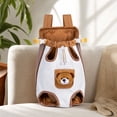 thumbnail image 6 of StlyGar Cute Bear Design Front Pet Carrier Backpack, Adjustable Breathable Front Facing Pet Carrier for Small Dogs and Cats, Hands-Free Legs Out Puppy Chest Bag for Outdoor Hiking & Bike Riding(L), 6 of 7