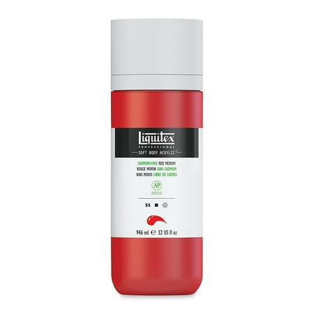 UPC: 0887452998921 | Liquitex Soft Body Artist Acrylics – Cadmium-Free Red Medium  946 ml