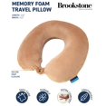 thumbnail image 2 of Almohada de viaje para cuello Brookstone, ligera, de forro polar viscoelástico, 2 of 6