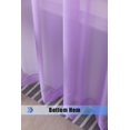thumbnail image 5 of Wpm Cortinas Transparentes De Color Morado Lavanda, 60 Pulgadas De Ancho X 95 Pulgadas De Largo, 2 Paneles, Tratamiento De Ventana Para Sala De Estar, Bolsillo Para Barra, Gasa Transparente Para Dormi, 5 of 5