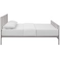 thumbnail image 4 of Platform Bed Frame, Queen Size, Grey Gray, Stainless Metal, Industrial Bedroom, Modern Contemporary HB35047, 4 of 6