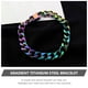 thumbnail image 3 of KAKOWELY 1 pulsera de acero de titanio degradado, estilo hip-hop, anillo decorativo para la muñeca., 3 of 4