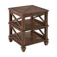 thumbnail image 4 of Alaterre Furniture Stockbridge 21" Square Wood End Table with Two Shelves in Cherry, 4 of 4