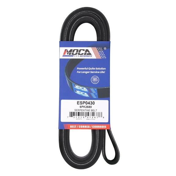 MOCA AUTOPARTS 6PK2680 Serpentine Belt Fit for 2017-2018 Ford E-350 Super Duty 6.2L & 2000-2002 Lincoln LS 3.9L & 1997 Audi A8 3.7L