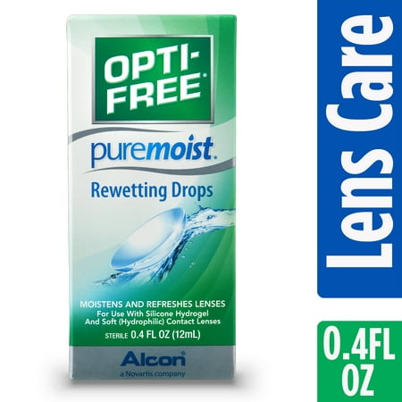 Opti-free Puremoist Rewetting Eye Drops for Contact Lenses, 0.4 fl.