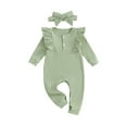 thumbnail image 1 of Faithtur Bébé Fille Tenue de Chute, Manches Longues Col Rond avec Bandeau Vêtements pour Bébé, 1 of 8