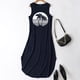 thumbnail image 3 of WILLBEST Vestido Informal De Verano Para Mujer, Vestido Holgado Con Estampado De Vacaciones En La Playa, Con Bolsillos, Cuello Redondo, Sin Mangas, Largo, 3 of 3