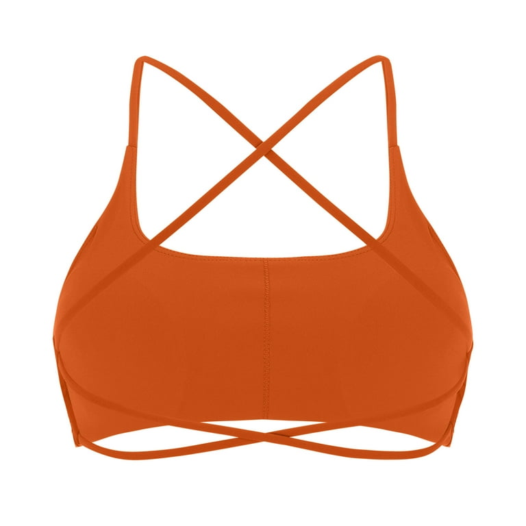 Vedolay Women'S Lingerie Women's Full Figure Wirefree Minimizer Support  Bra,Orange L 