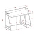 thumbnail image 7 of Furniture of America Sanue Metal 2-Piece Desk and File Cabinet Set in Gray, 7 of 7
