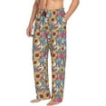 thumbnail image 6 of Logiee colorful Skull sunflower Print Pajama Pants for Men,Men’s Pajama Bottoms,Mens PJ Pants with Pockets & Button Fly-Small, 6 of 6