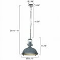thumbnail image 3 of AQ Lighting Large Metal Hanging Pendant Ceiling Light Fixture in Copper, 3 of 3