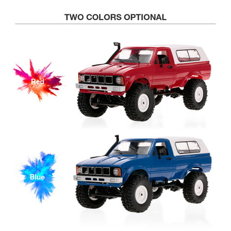 WPL C24 1/16 RC Car Crawler Off-Road With Headlight 4WD Pick-up Truck Gift for Kids RTR - image 7 of 7