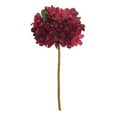 thumbnail image 2 of Luxcidy Artificial Flower Single Focal Edge Hydrangea Flower, Silk Fall Flowers Artificial Silk Dried Hydrangea Artificial Fall Florals Bouquet, for Home Wedding Party Table Decor(Red), 2 of 5
