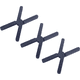 thumbnail image 1 of Paquete de 3 salvamanteles de silicona plegables y gruesos antideslizantes, almohadilla caliente con diseño de cruz plegable que ahorra mucho espacio, 1 of 5