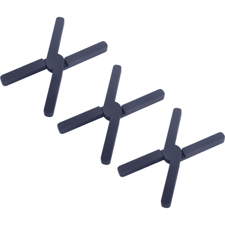 3 Pack Non-Slip Thick Foldable Silicone Trivets, Heat-Resistant Folding