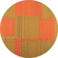thumbnail image 1 of Ahgly Company Indoor Round Abstract Orange Contemporary Area Rugs, 8' Round, 1 of 1