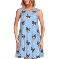 thumbnail image 1 of Lukts Robe Sans Manches Corgi pour Femmes, Robe d'Été à Col Rond avec Poches, Adaptée à la Vie Quotidienne, Plage, Fête, 1 of 7