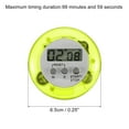 thumbnail image 2 of Uxcell Round Digital Timer, Small Count Down/ UP Clock with Magnetic, Big LCD Display, Green, 2 of 5