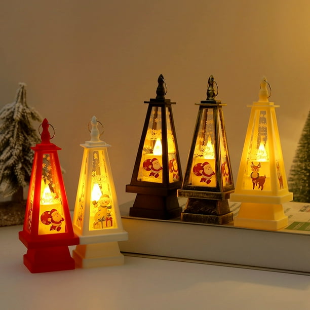 Ganfancp Decoraciones de Navidad, Luces de Viento Retro, Decoraciones de Escaparates, Pequeños Regalos de Navidad para Niños, Decoraciones de Escenas, Atrezzo Artículos En Liquidación 1X Luz Nocturna