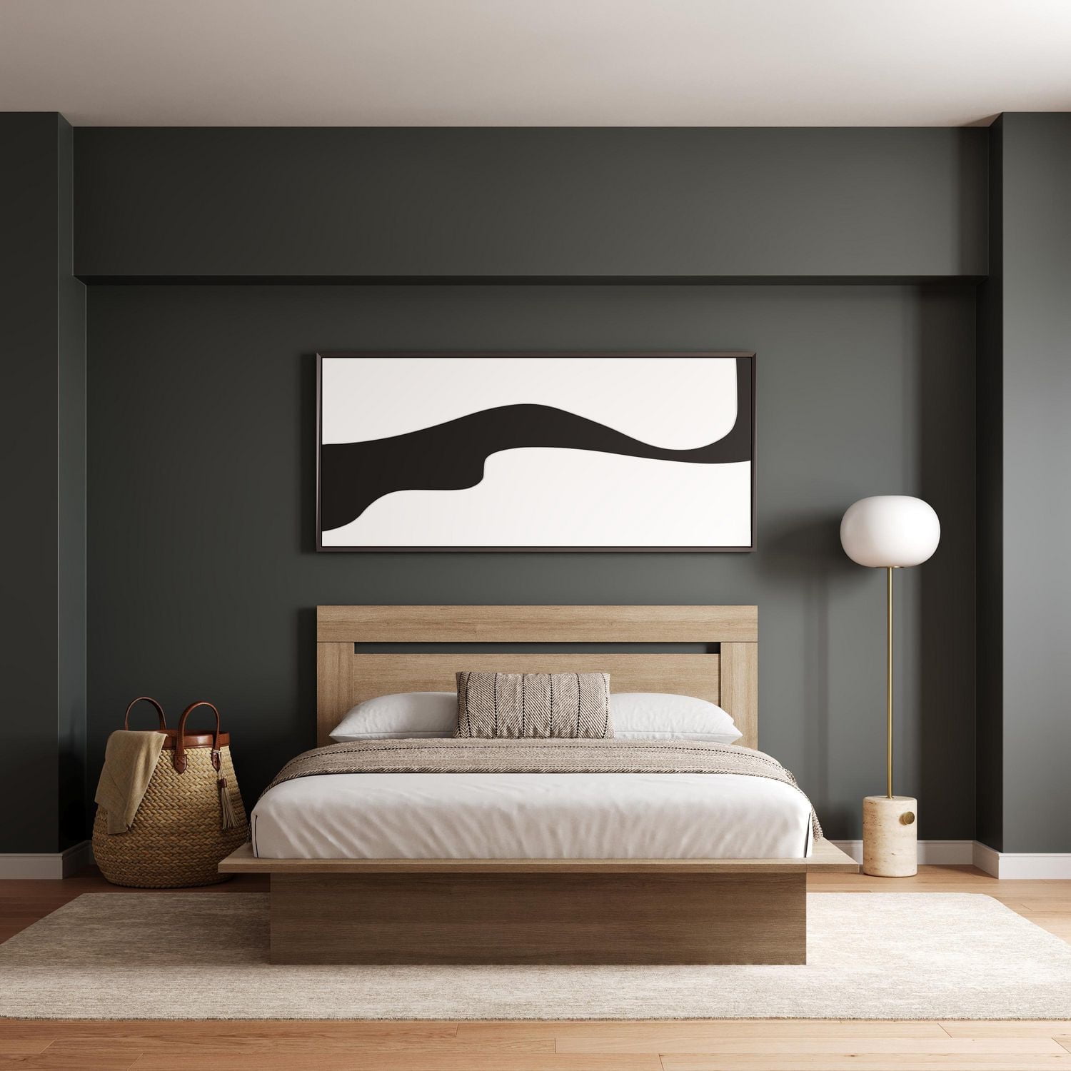 Nexera Lit plateforme avec tête de lit Malibu