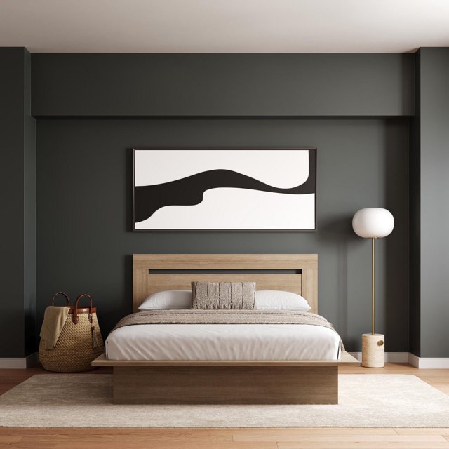 Nexera Malibu Platform Bed with Headboard