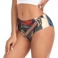 thumbnail image 2 of Balery Samurai Frog Guitar Ropa Interior de Algodón para Mujer con Dibujo – Braguitas Cómodas y Elásticas, Estilo Clásico-Medium, 2 of 6