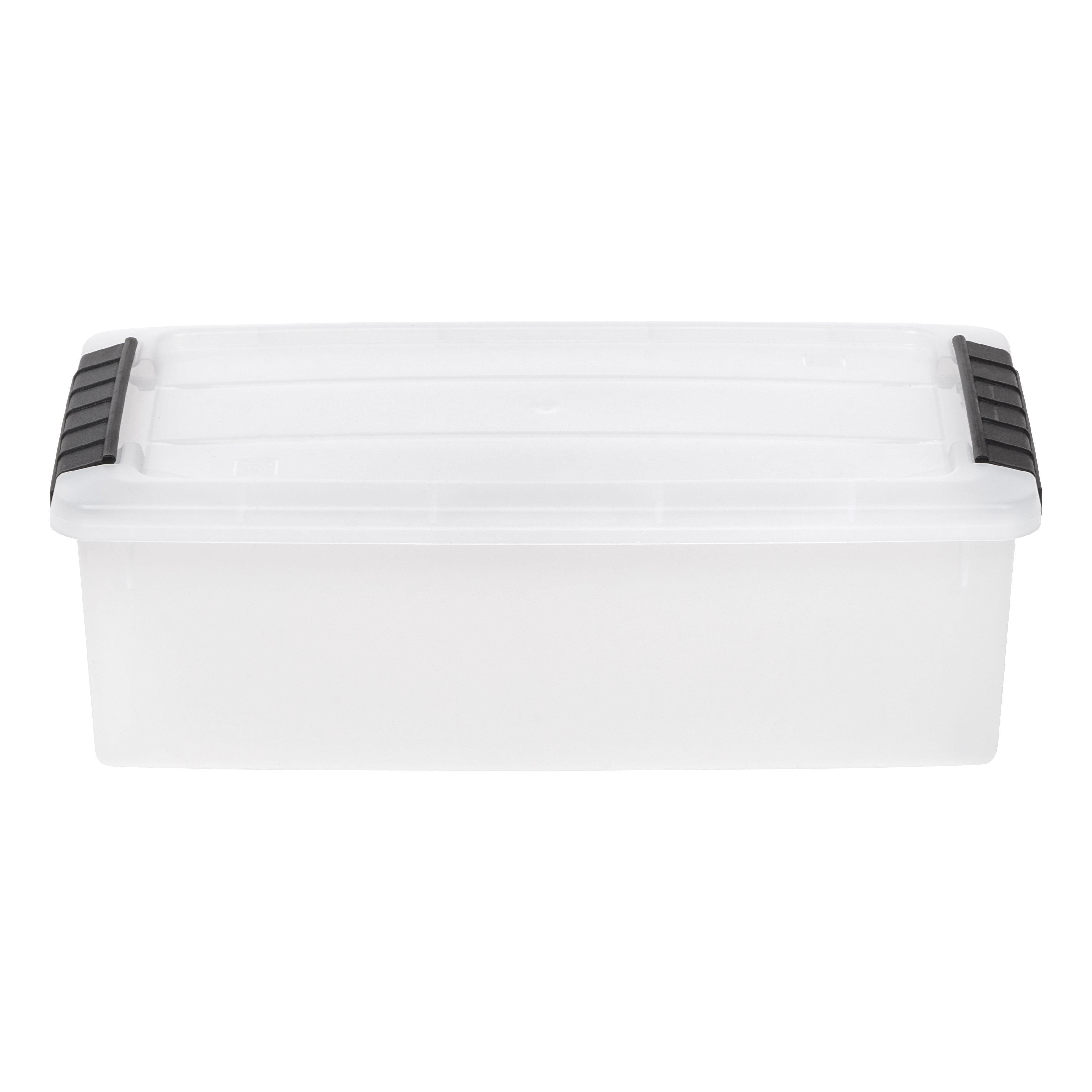 IRIS 5.8 Qt. Plastic Storage Bin with Lid, Stackable Storage Containers, Tote