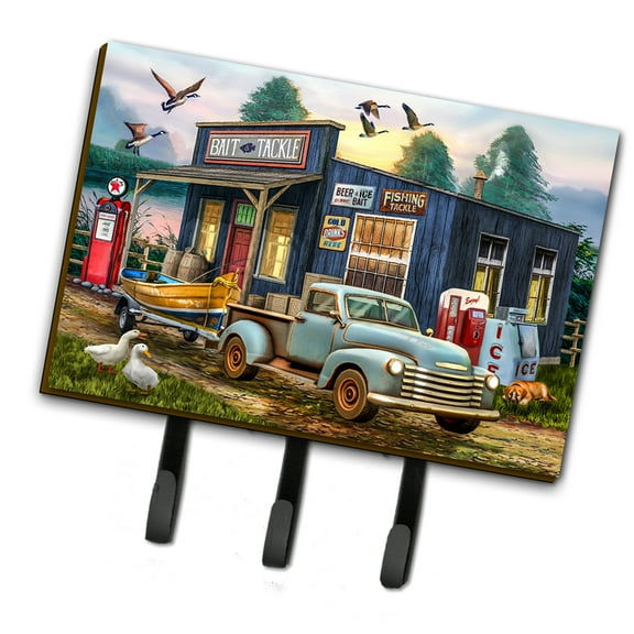 Early Bird Catches the Fish Bait Shop Leash or Key Holder