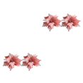 thumbnail image 2 of Monstrate 2 piezas 25cm purpurina Poinsettia árbol de Navidad flores artificiales de franela decoración del hogar decoración de fiesta rosa Rosa 2piezas, 2 of 6