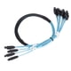 thumbnail image 2 of Cables SATA, Mini Cable SAS De 4 Cables, Velocidad Rápida Mini Para Oficina Para Disco Duro Para Computadora, 2 of 8