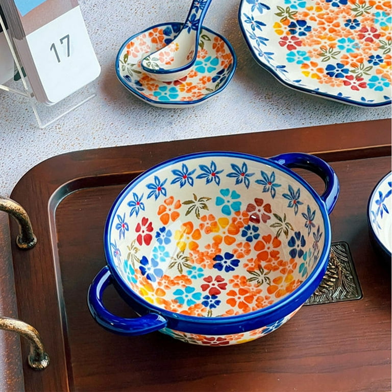 Qeeadeea Ceramic Bowl With Handle, Ramen Bowl Ceramic, Pho Bowls
