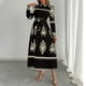 thumbnail image 3 of mfyjkho Vestidos para mujer, Vestido camisero de manga larga con lazo y estampado para mujer Vestidos maxi para mujer xl, 3 of 3