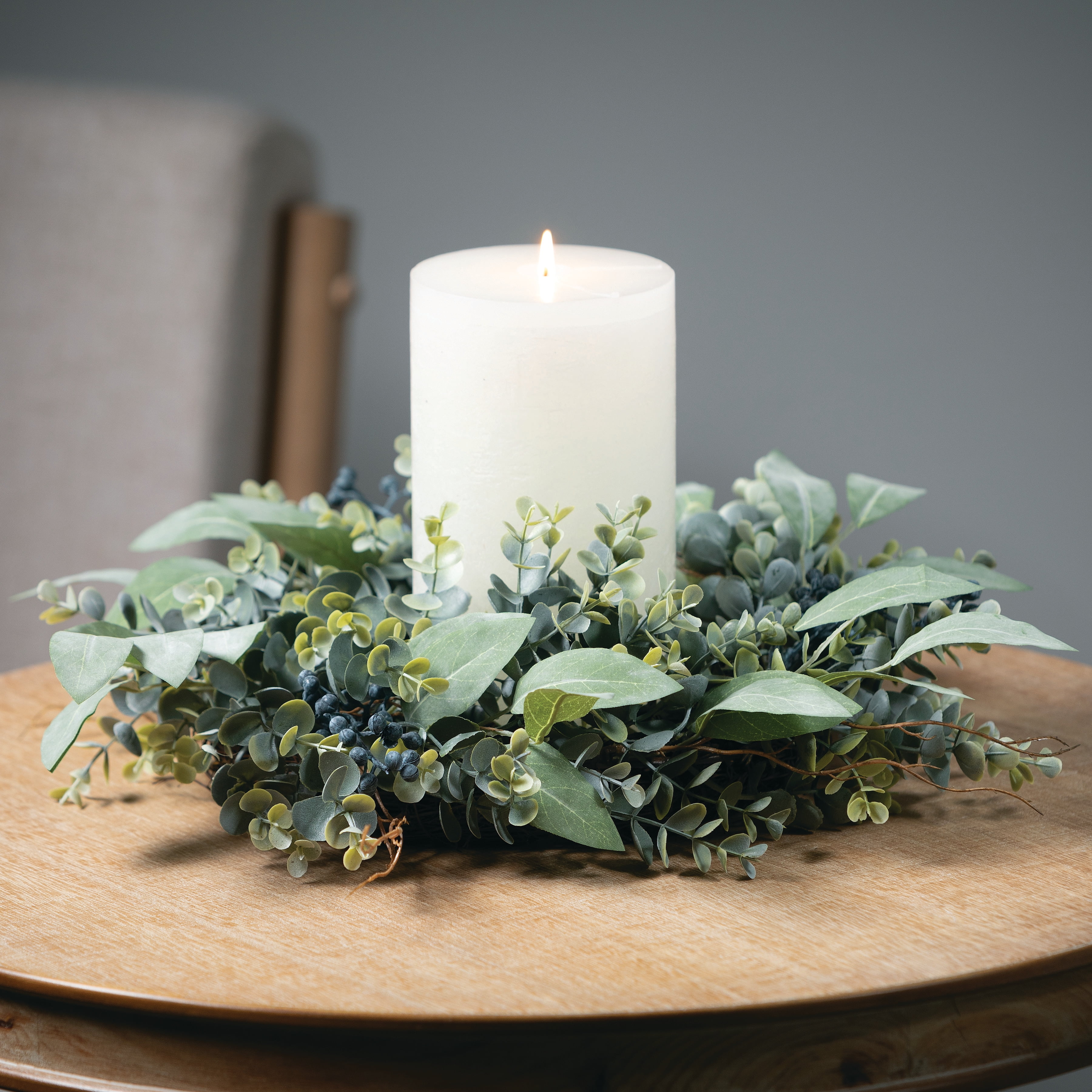 Sullivans 13" Artificial Eucalyptus & Sage Mini Wreath