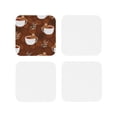 thumbnail image 2 of Kll Square Drink Coasters Set Of 4,Pu Leather Absorbent Coasters Set Decorative Coffee Cup Coasters Housewarming Gift For Home Decor-Sloths Need More Coffee, 2 of 9